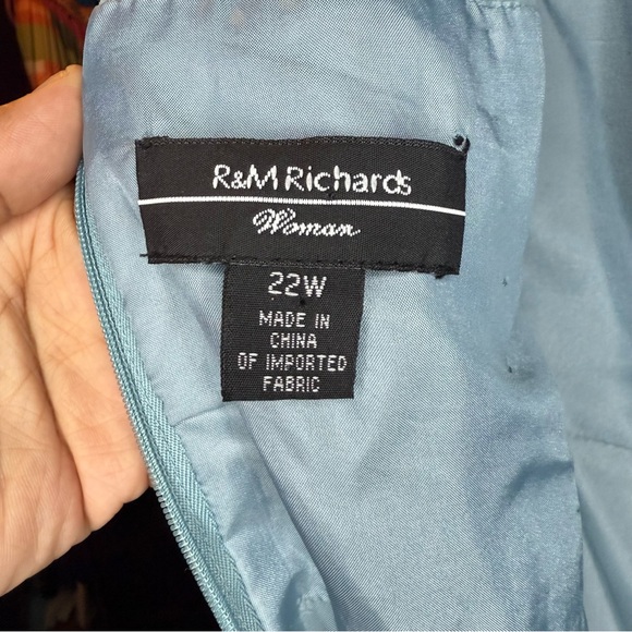 R&M Richards size 22W Light Blue sleeveless Dress - Picture 2 of 6